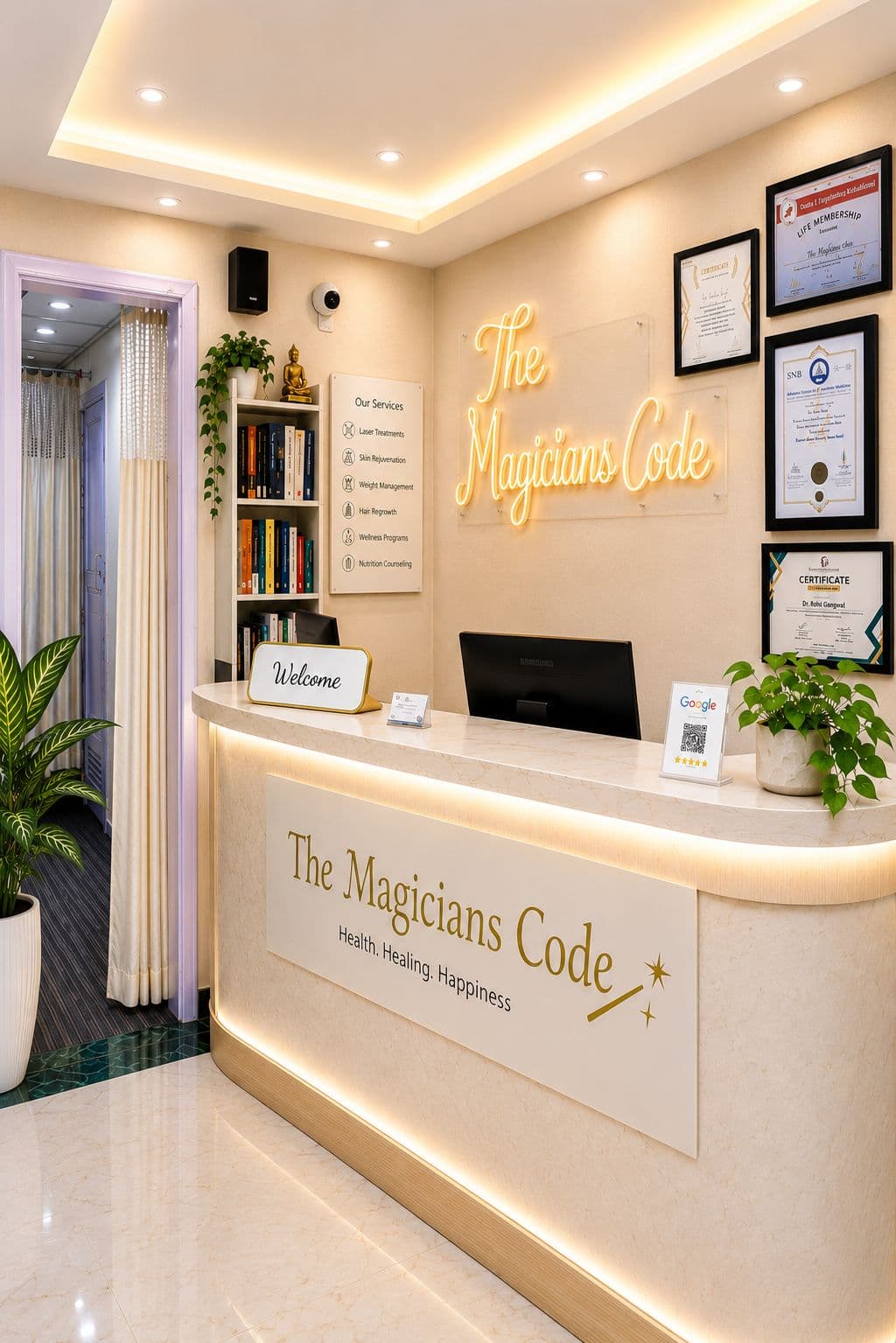 The Magician's Code clinic reception